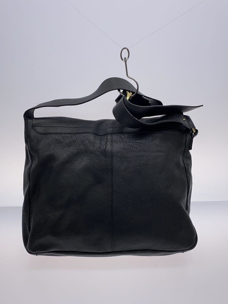 Other Brand library Shoulder Bag Leather BLK Solid 3