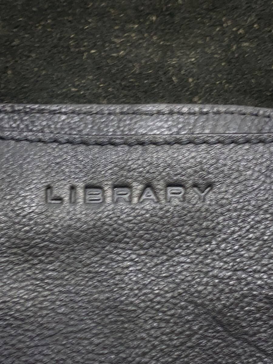 Other Brand library Shoulder Bag Leather BLK Solid 5