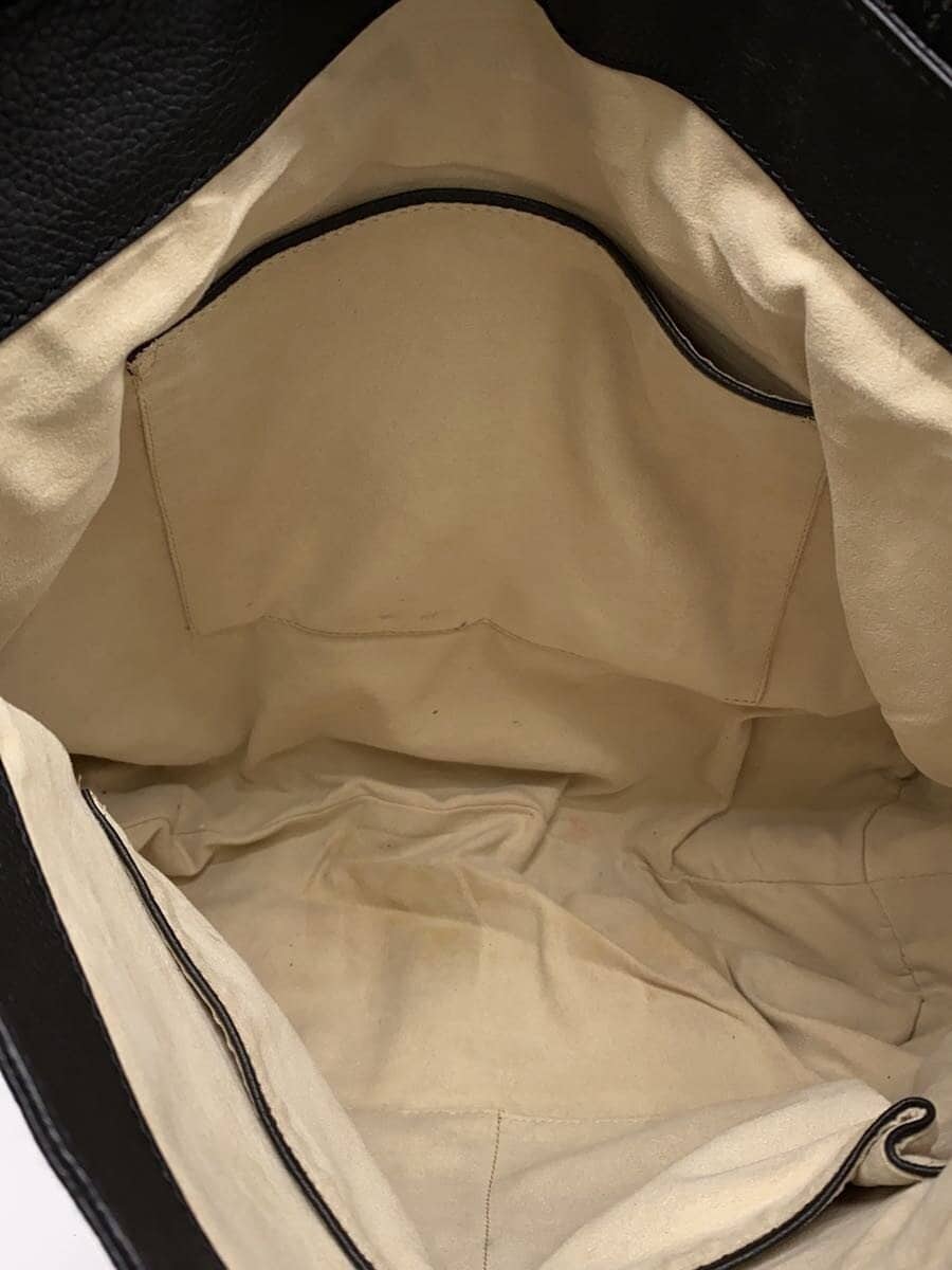 Other Brand library Shoulder Bag Leather BLK Solid 6