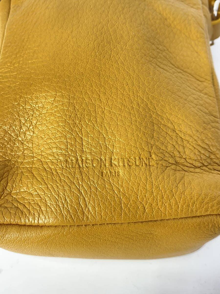 MAISON KITSUNE Shoulder Bag Leather YLW 5