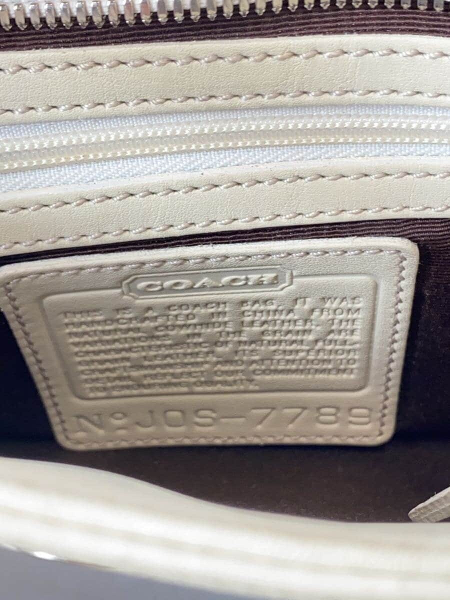 COACH handbag leather CRM plain J0S-7789 5