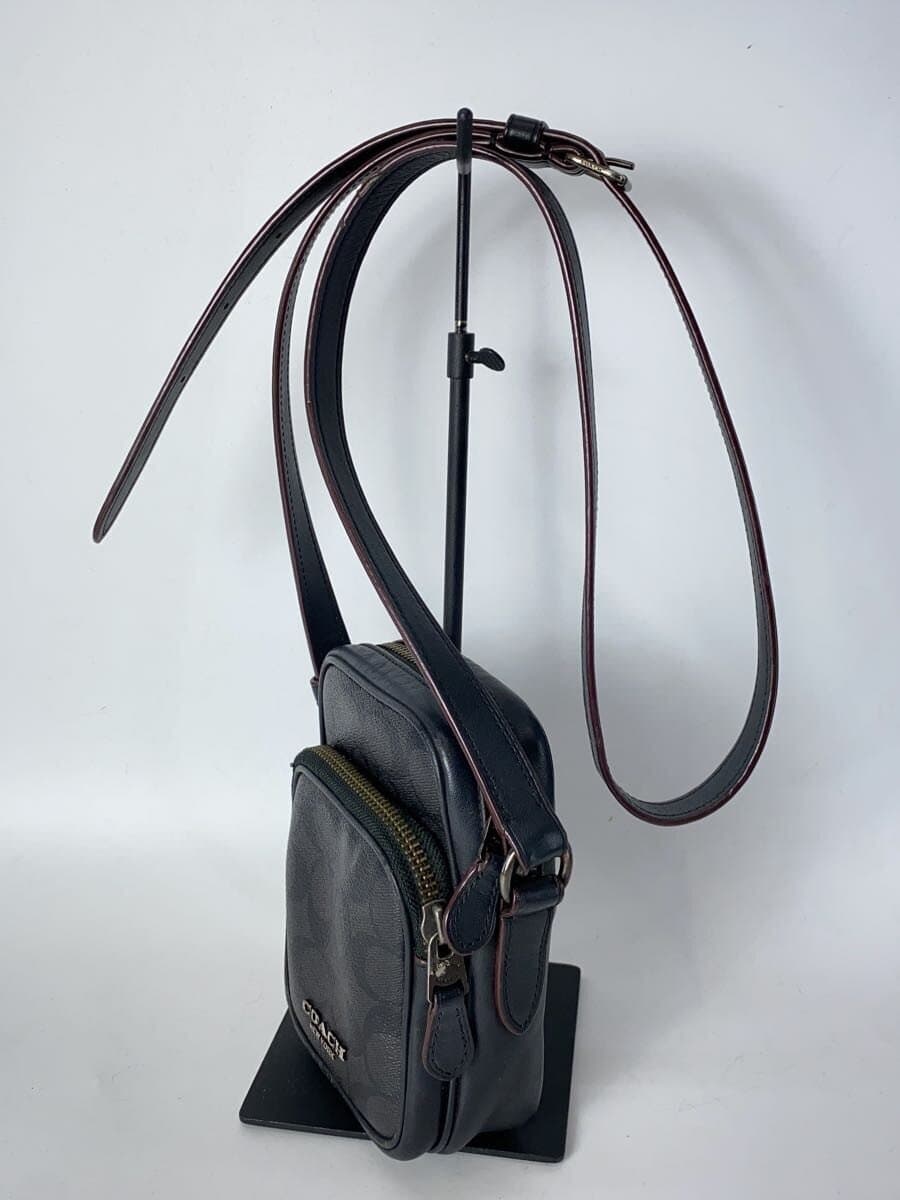 COACH Shoulder Bag PVC BLK All Over Pattern 2