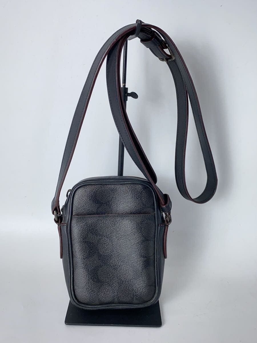 COACH Shoulder Bag PVC BLK All Over Pattern 3