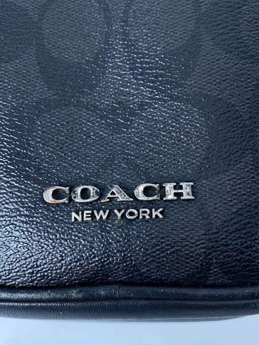 COACH Shoulder Bag PVC BLK All Over Pattern 5