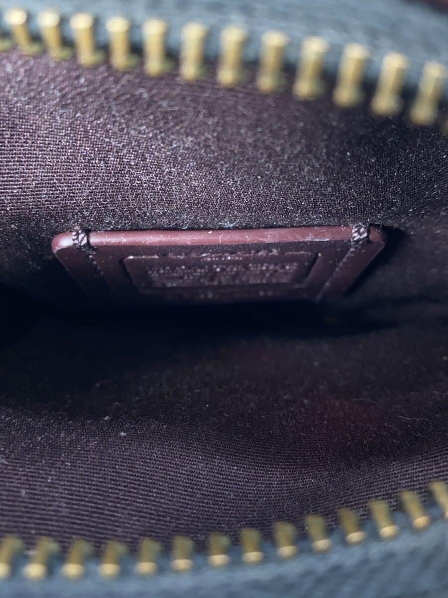 COACH Shoulder Bag PVC BLK All Over Pattern 6