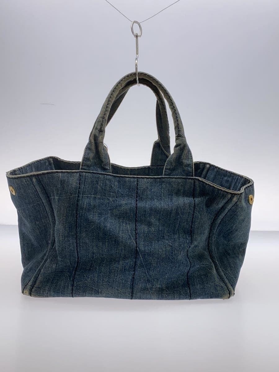 PRADA Canapa Tote Bag Cotton IDG Stains on the handles Scuff marks on the 3