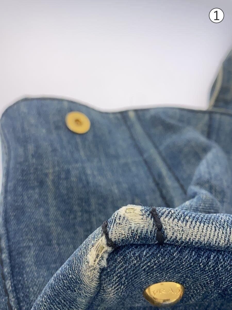 PRADA Canapa Tote Bag Cotton IDG Stains on the handles Scuff marks on the 7