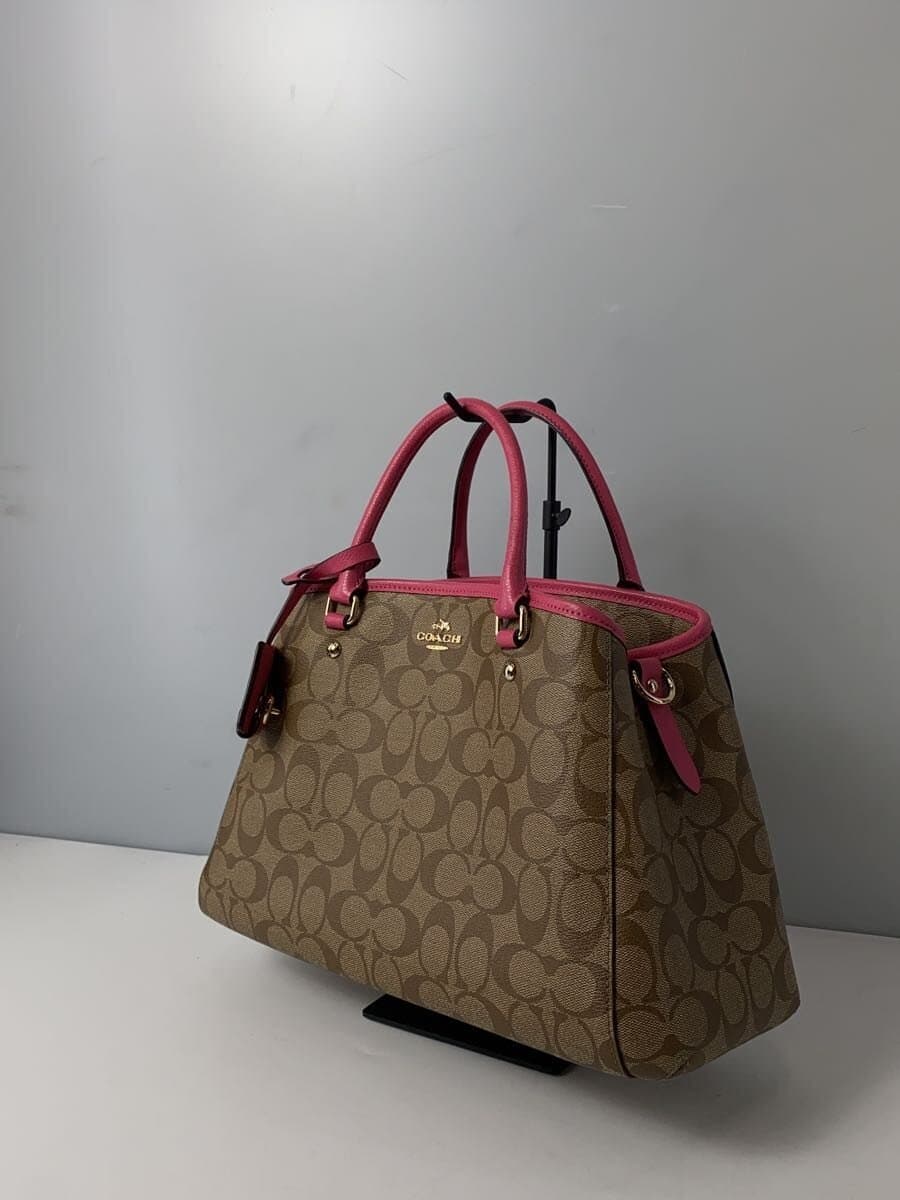 COACH bag PVC Brown all-over pattern shoulder missing 2