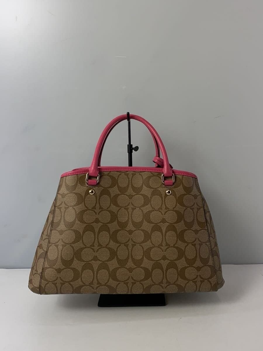 COACH bag PVC Brown all-over pattern shoulder missing 3