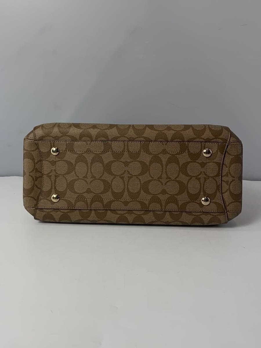 COACH bag PVC Brown all-over pattern shoulder missing 4