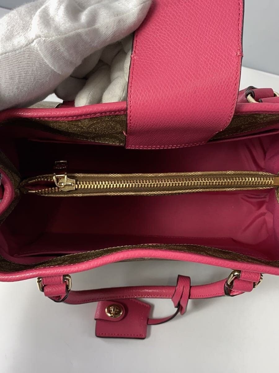 COACH bag PVC Brown all-over pattern shoulder missing 6