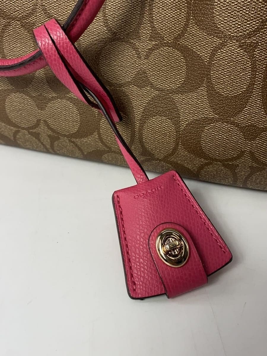 COACH bag PVC Brown all-over pattern shoulder missing 7