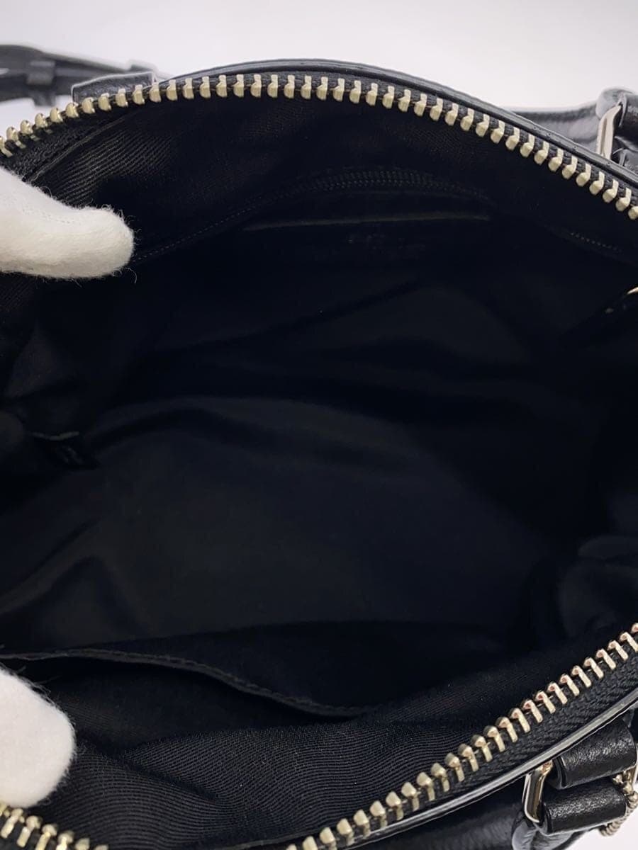 COACH Handbag Leather Black 6