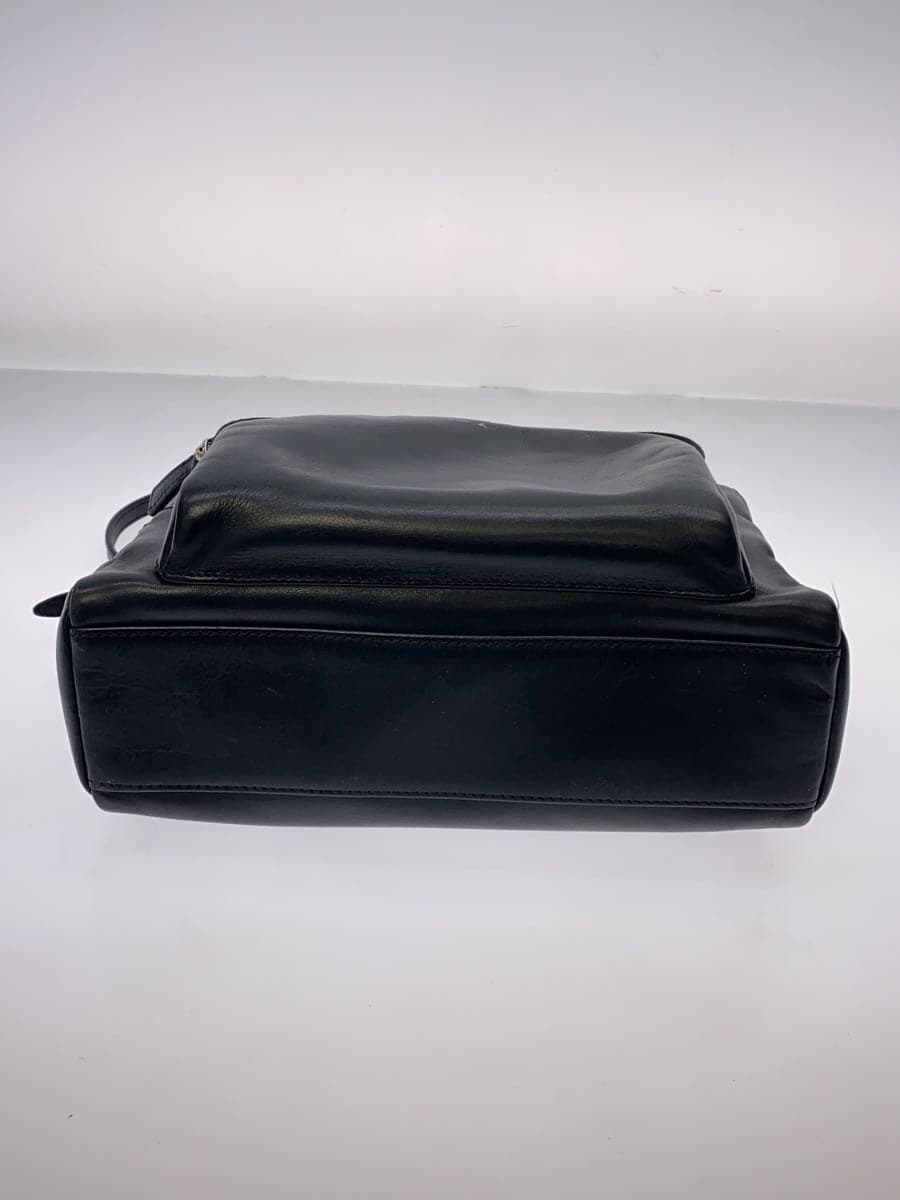 agnes b. Shoulder Bag Leather BLK FS43-02 4