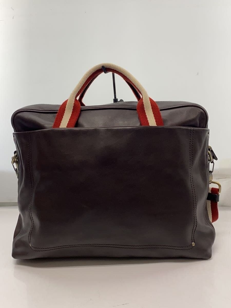 BALLY shoulder bag leather BRW plain 2-way 3