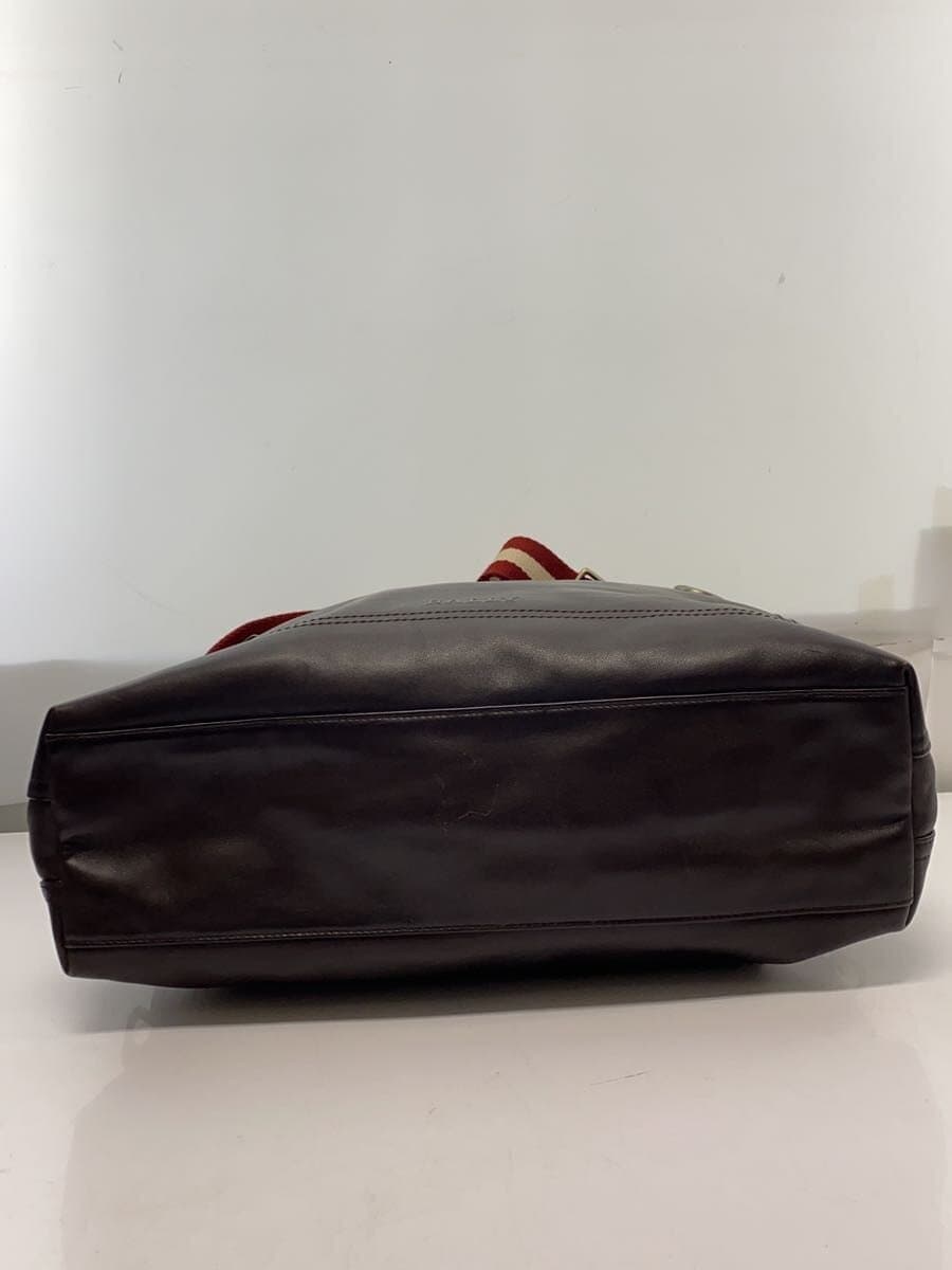 BALLY shoulder bag leather BRW plain 2-way 4