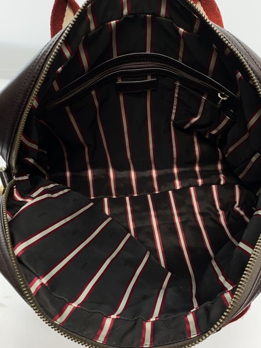 BALLY shoulder bag leather BRW plain 2-way 6