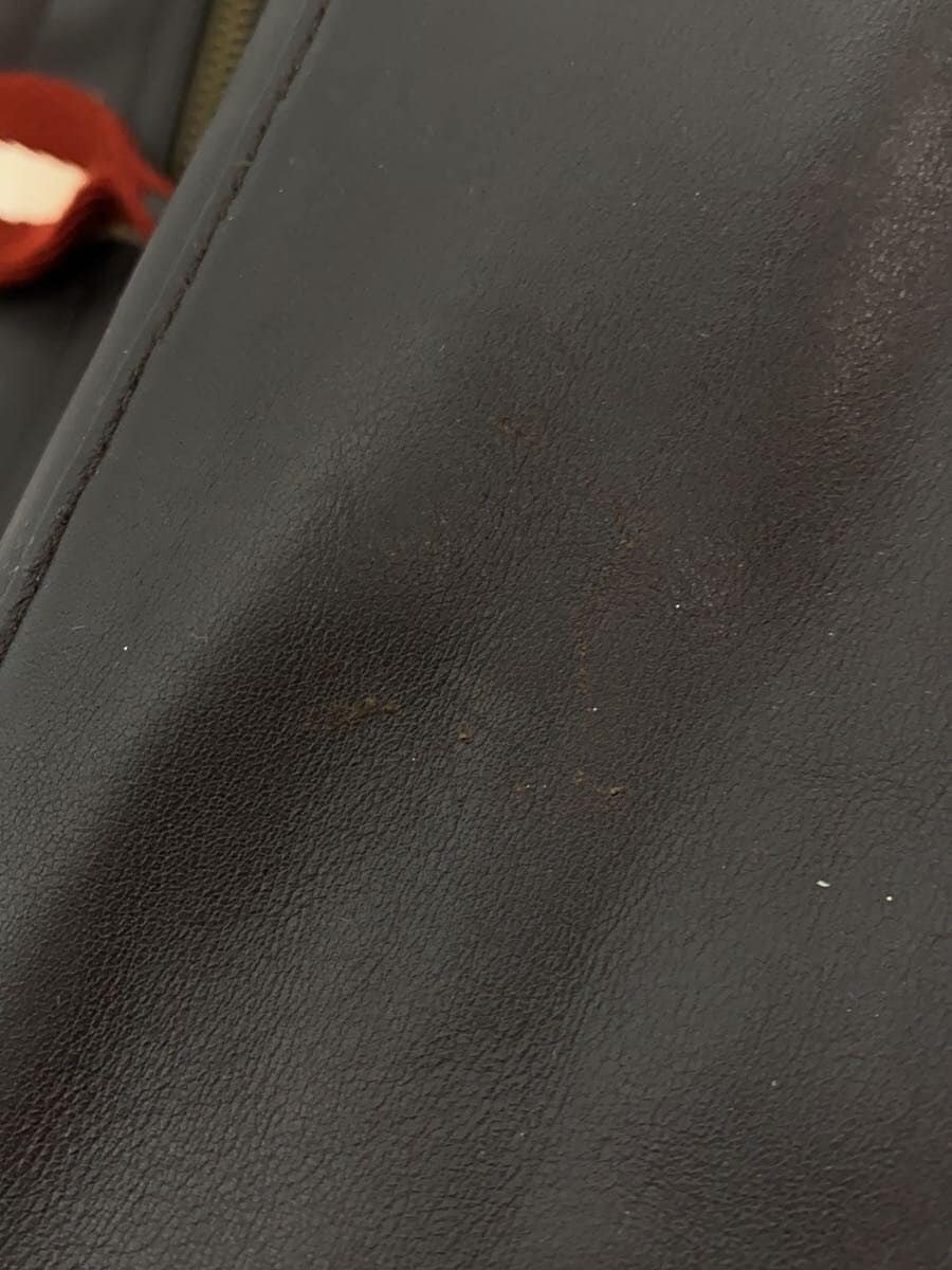 BALLY shoulder bag leather BRW plain 2-way 8