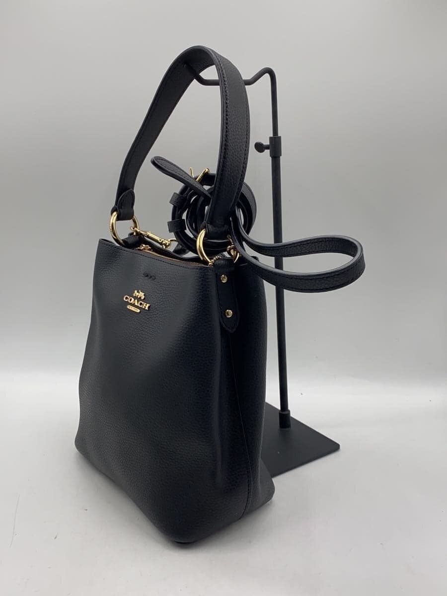 COACH Small Town Bucket Bag_Black Leather BLK 2