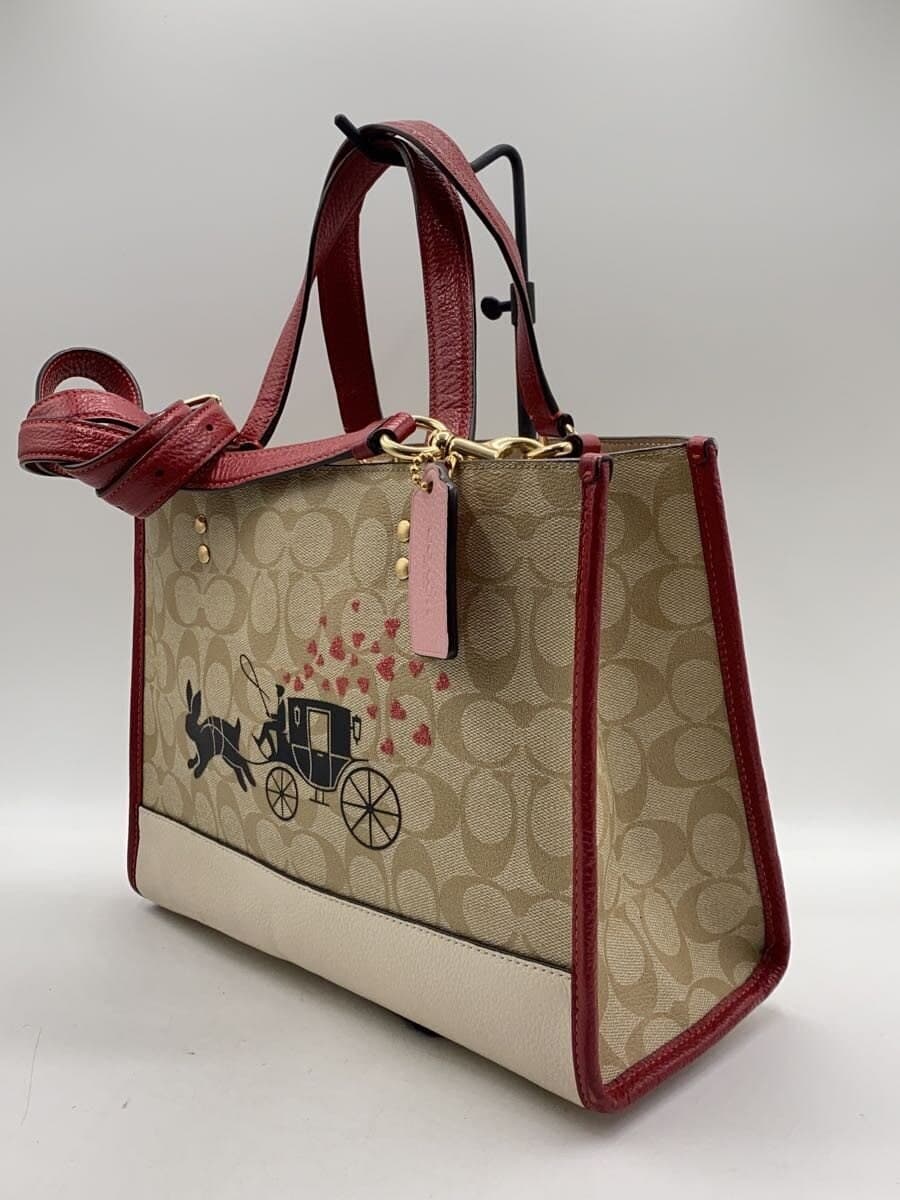 COACH Shoulder Bag BEG All Over Pattern CE645 2