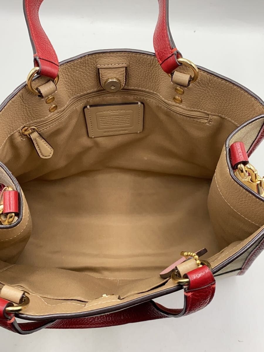 COACH Shoulder Bag BEG All Over Pattern CE645 6