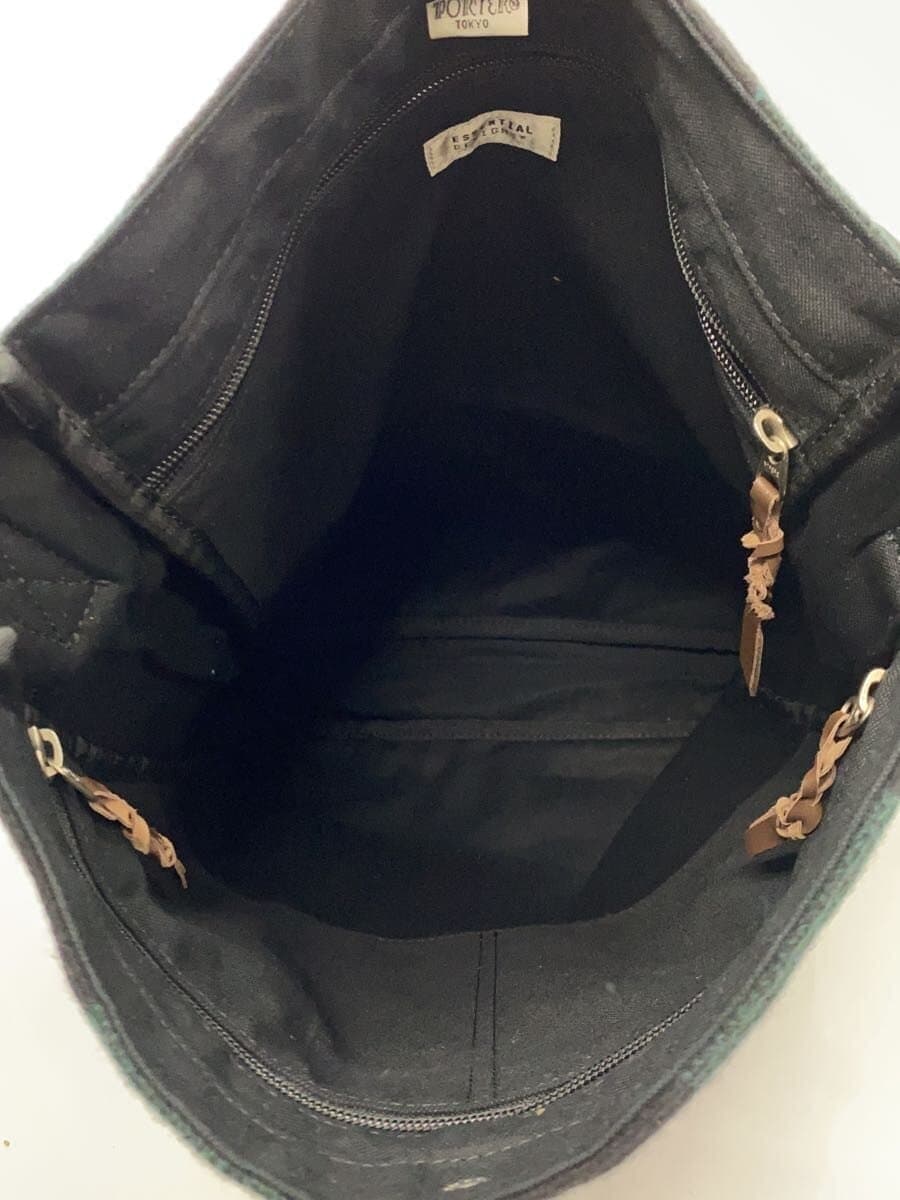 PORTER shoulder bag cotton GRN check 6