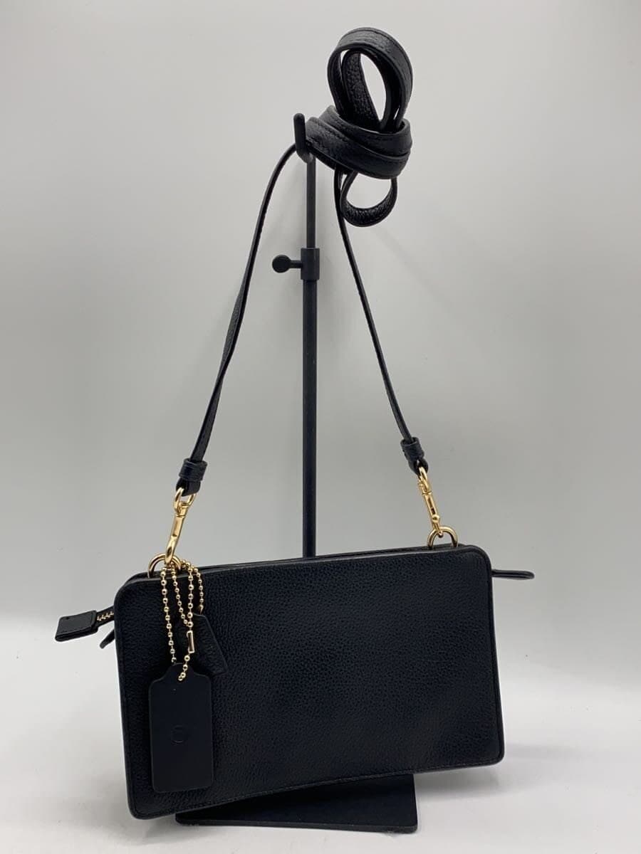 COACH Shoulder Bag Leather BLK Solid 53529 3