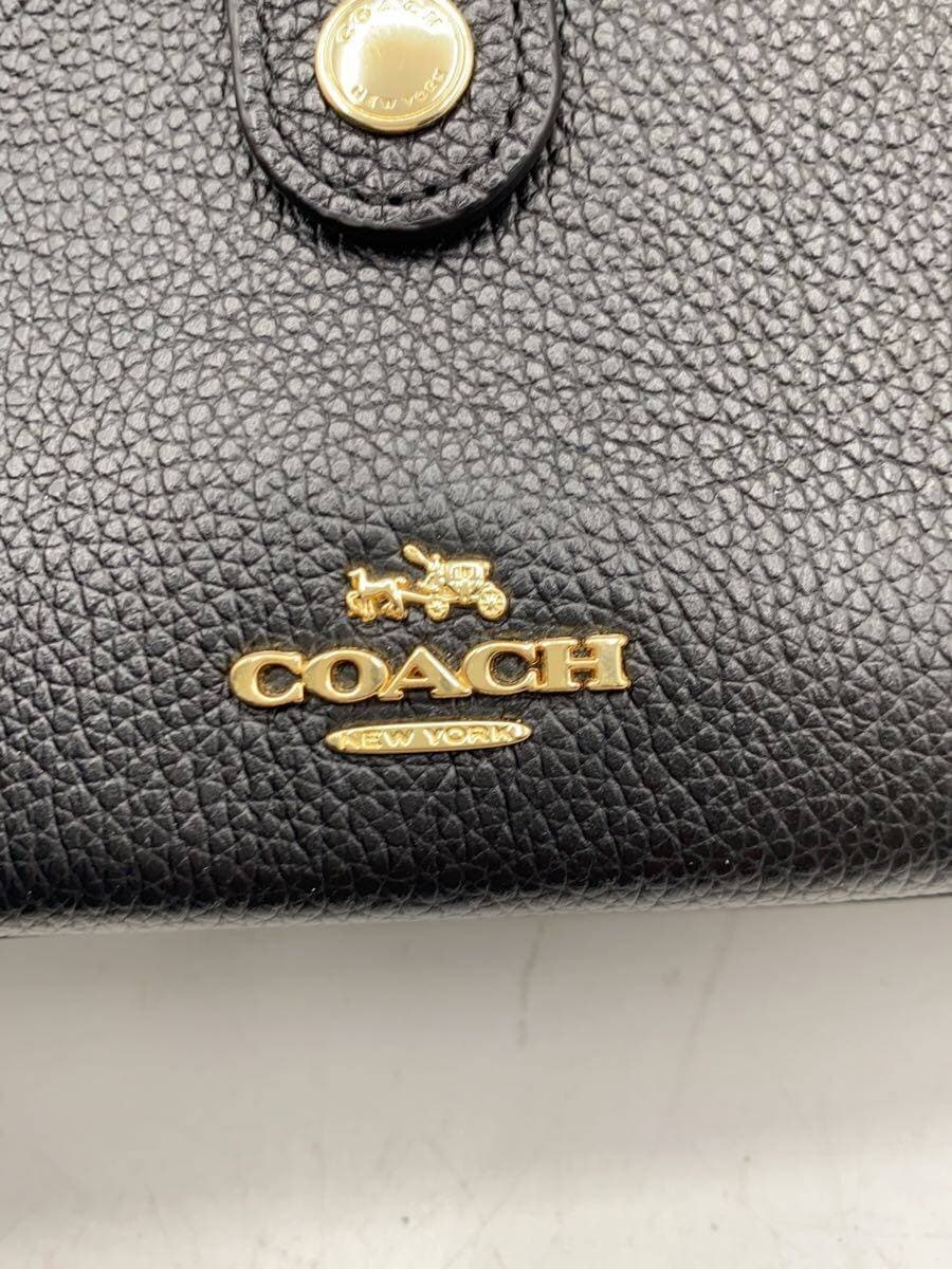 COACH Shoulder Bag Leather BLK Solid 53529 5