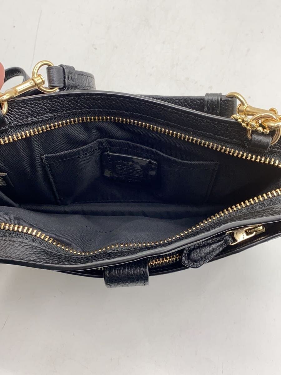 COACH Shoulder Bag Leather BLK Solid 53529 6