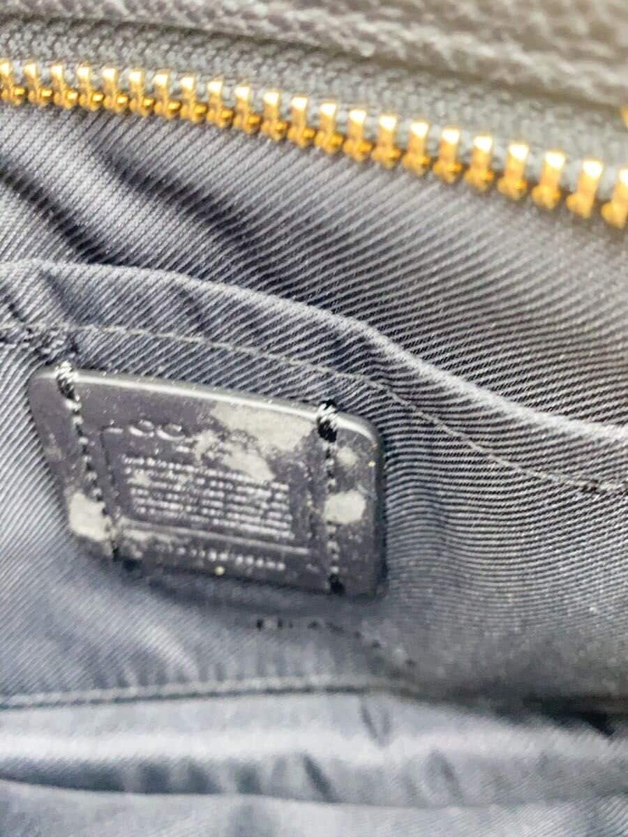 COACH Shoulder Bag Leather BLK Solid 53529 7