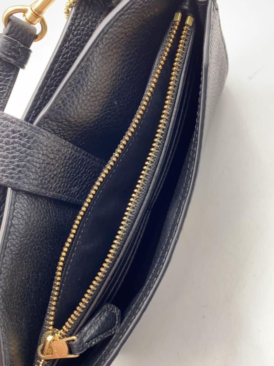 COACH Shoulder Bag Leather BLK Solid 53529 8