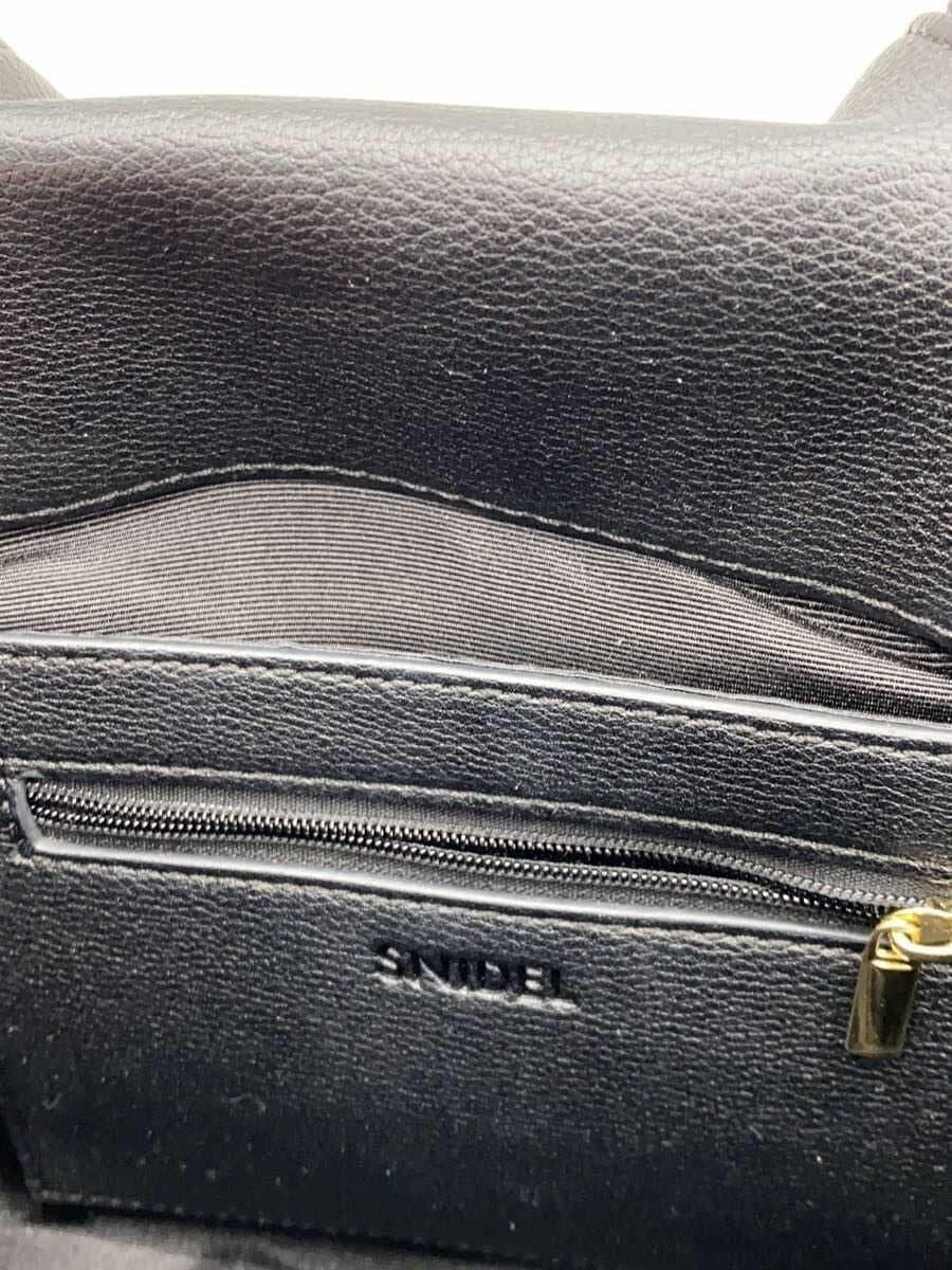 SNIDEL Shoulder Bag Faux Leather BLK Solid SWGB235613 8