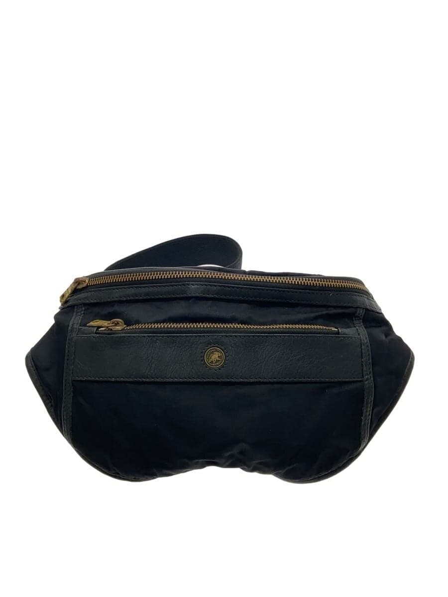 HUNTING WORLD Shoulder Bag Leather Black Solid