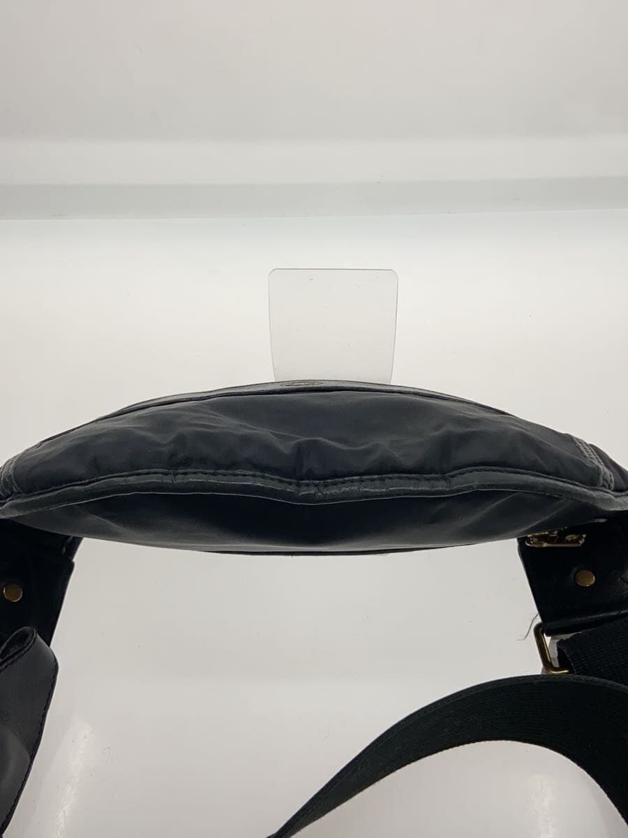 HUNTING WORLD Shoulder Bag Leather Black Solid 4