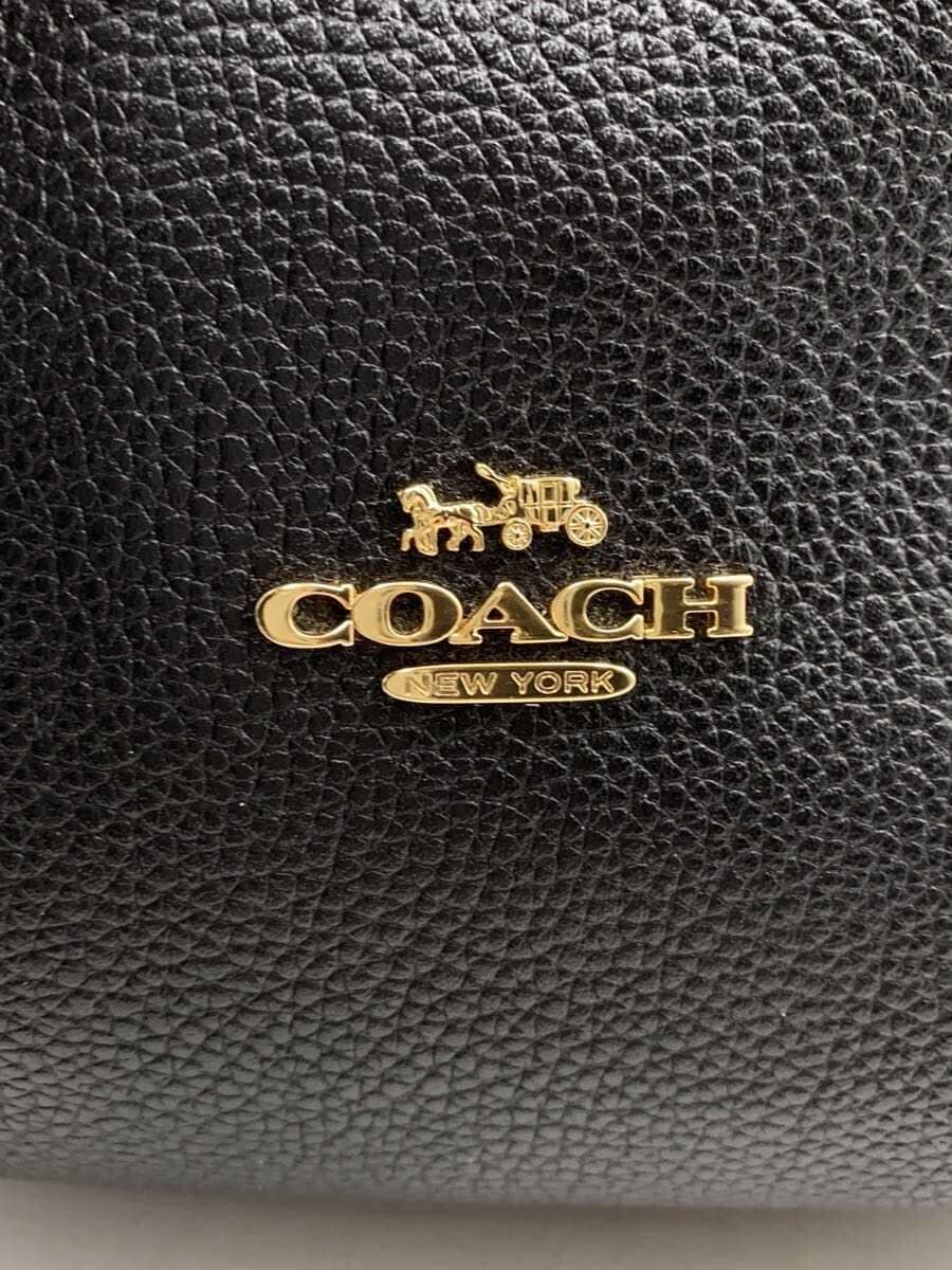 COACH Handbag Leather Black 78800 5