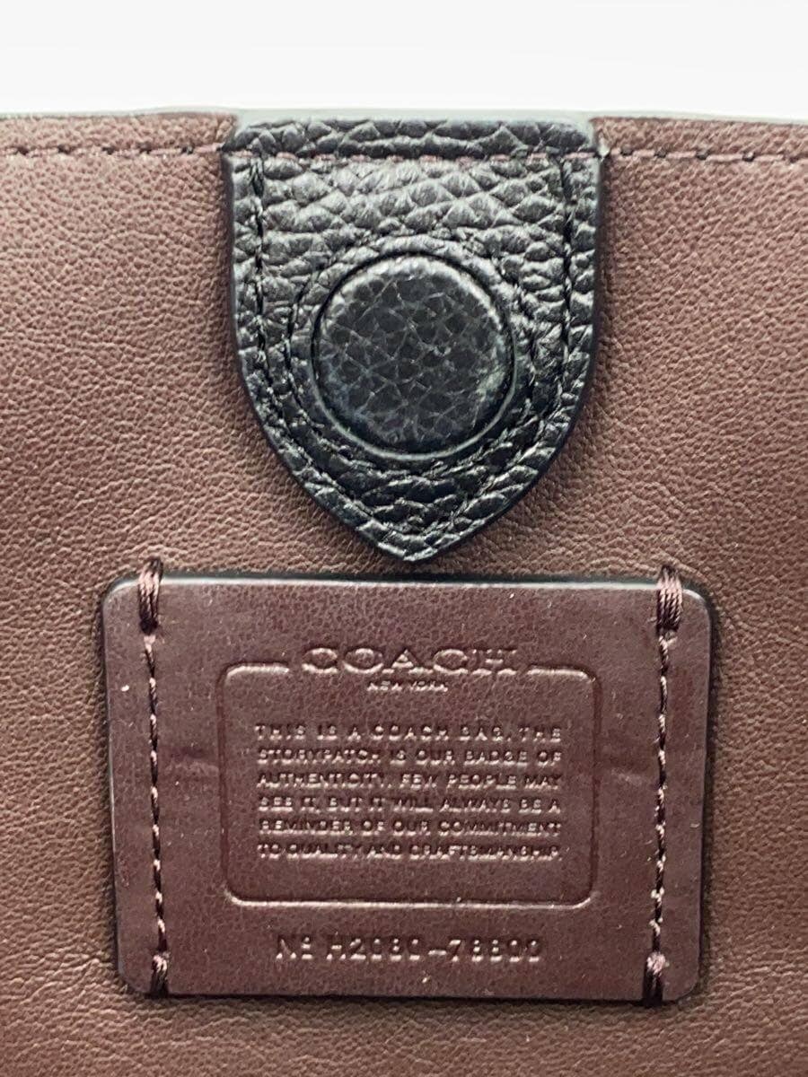 COACH Handbag Leather Black 78800 7