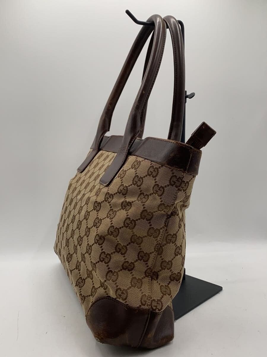 GUCCI Handbag Canvas BRW All-over Print 33890 214397 2