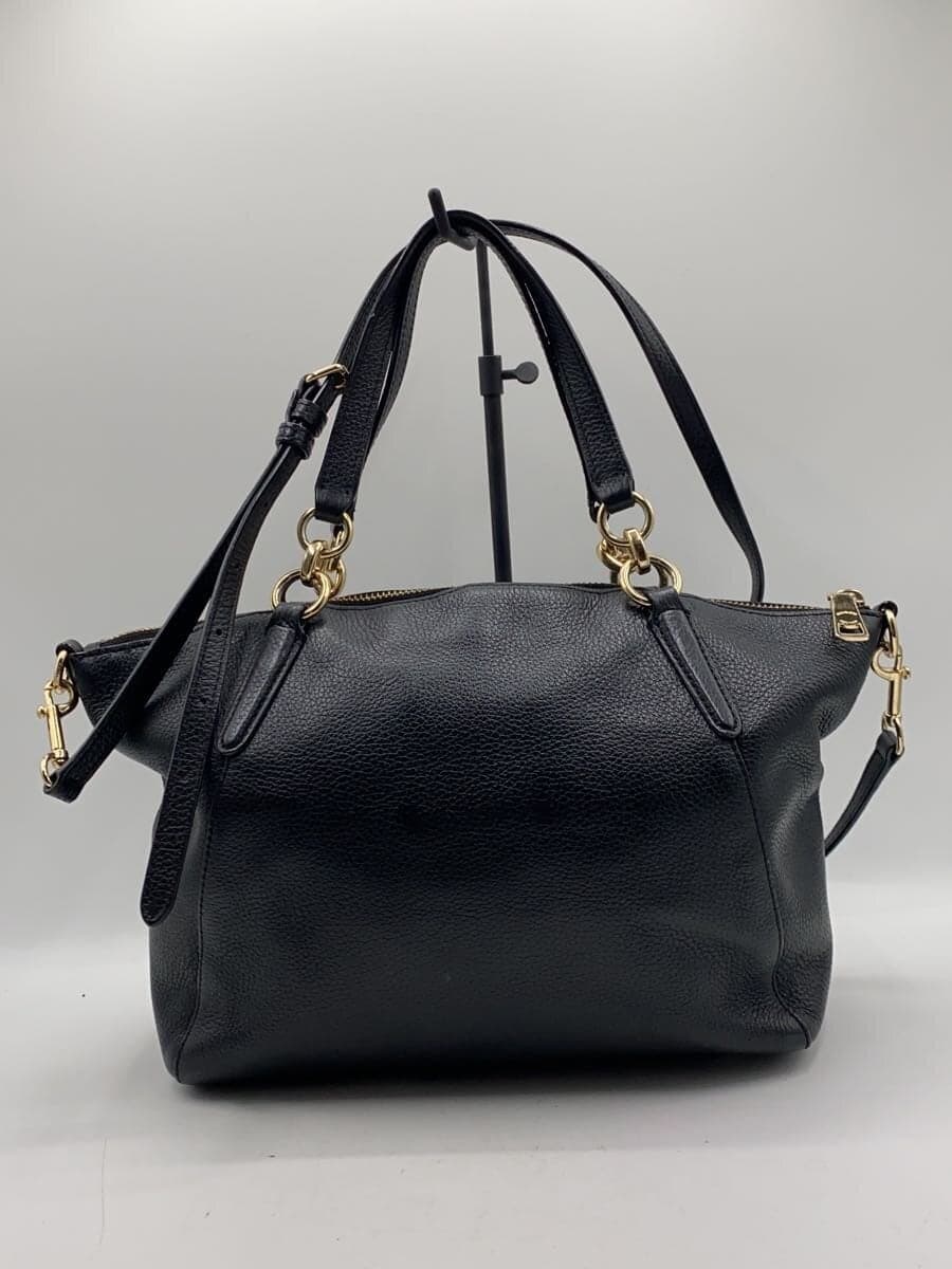 COACH Shoulder Bag Leather Black Solid Color F28993 3