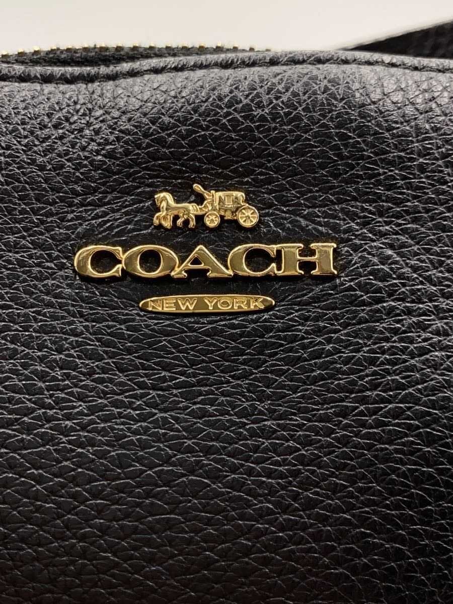 COACH Shoulder Bag Leather Black Solid Color F28993 5