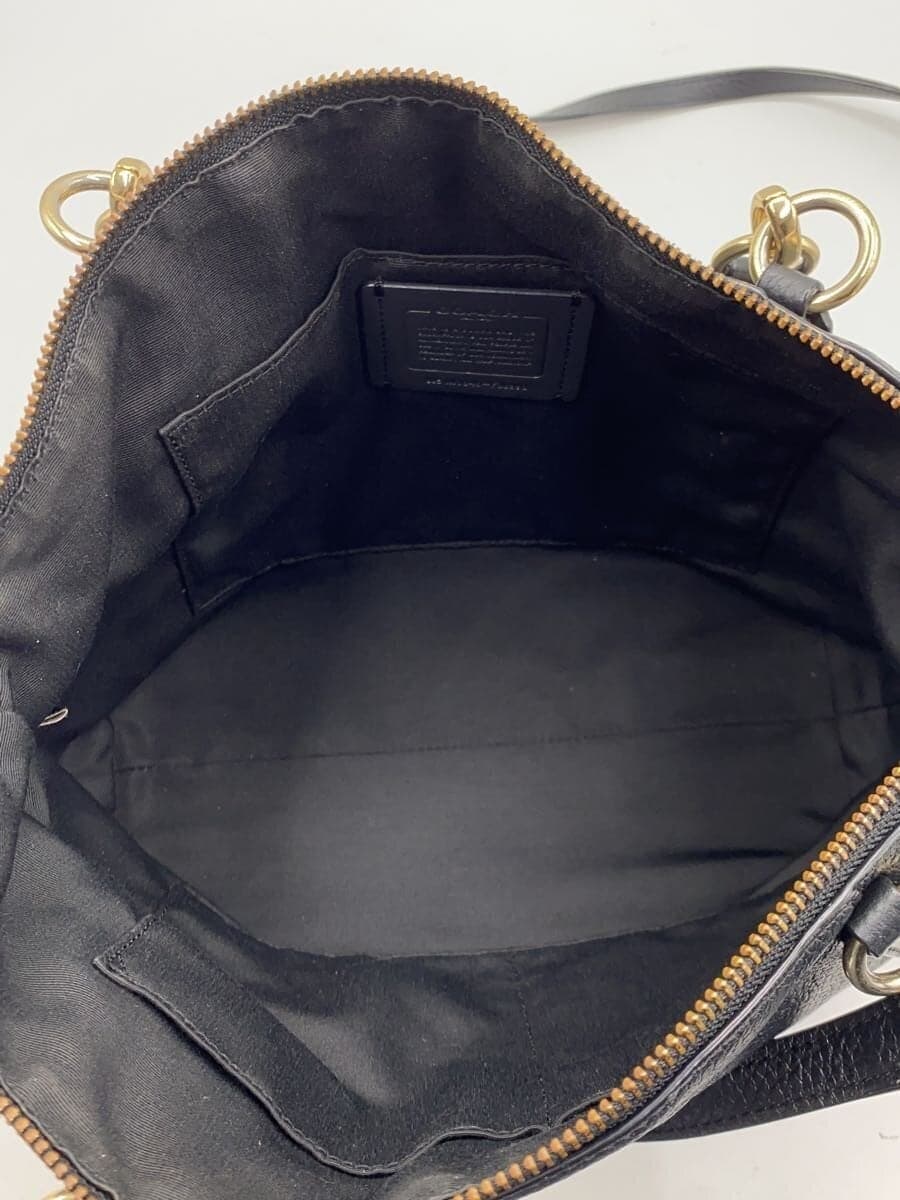 COACH Shoulder Bag Leather Black Solid Color F28993 6