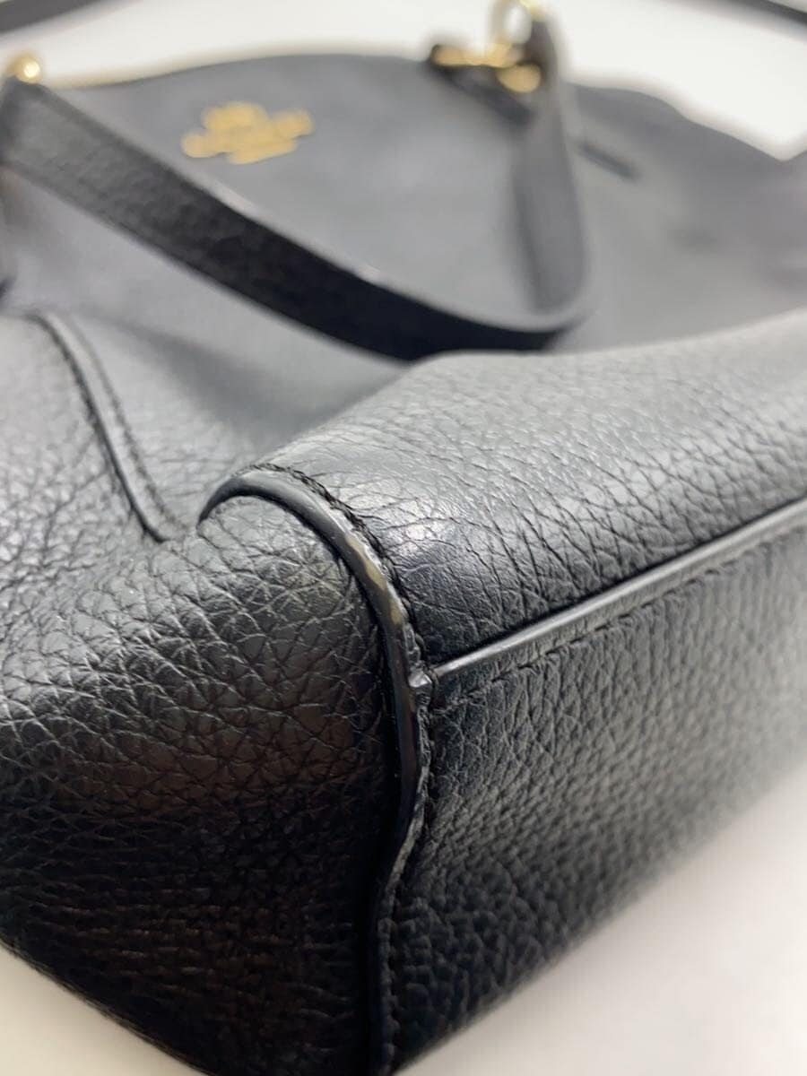 COACH Shoulder Bag Leather Black Solid Color F28993 7