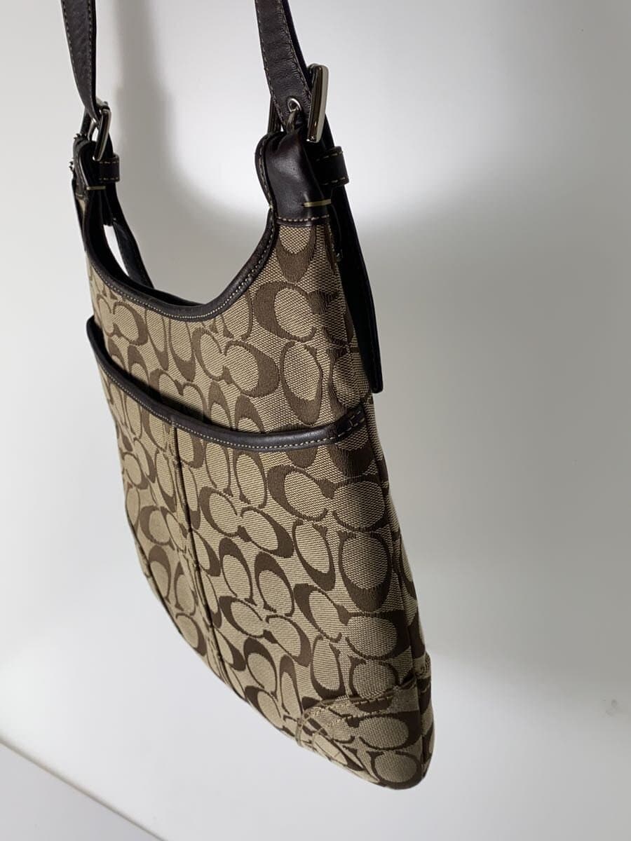 COACH Shoulder Bag Canvas BEG All Over Pattern F12992 2