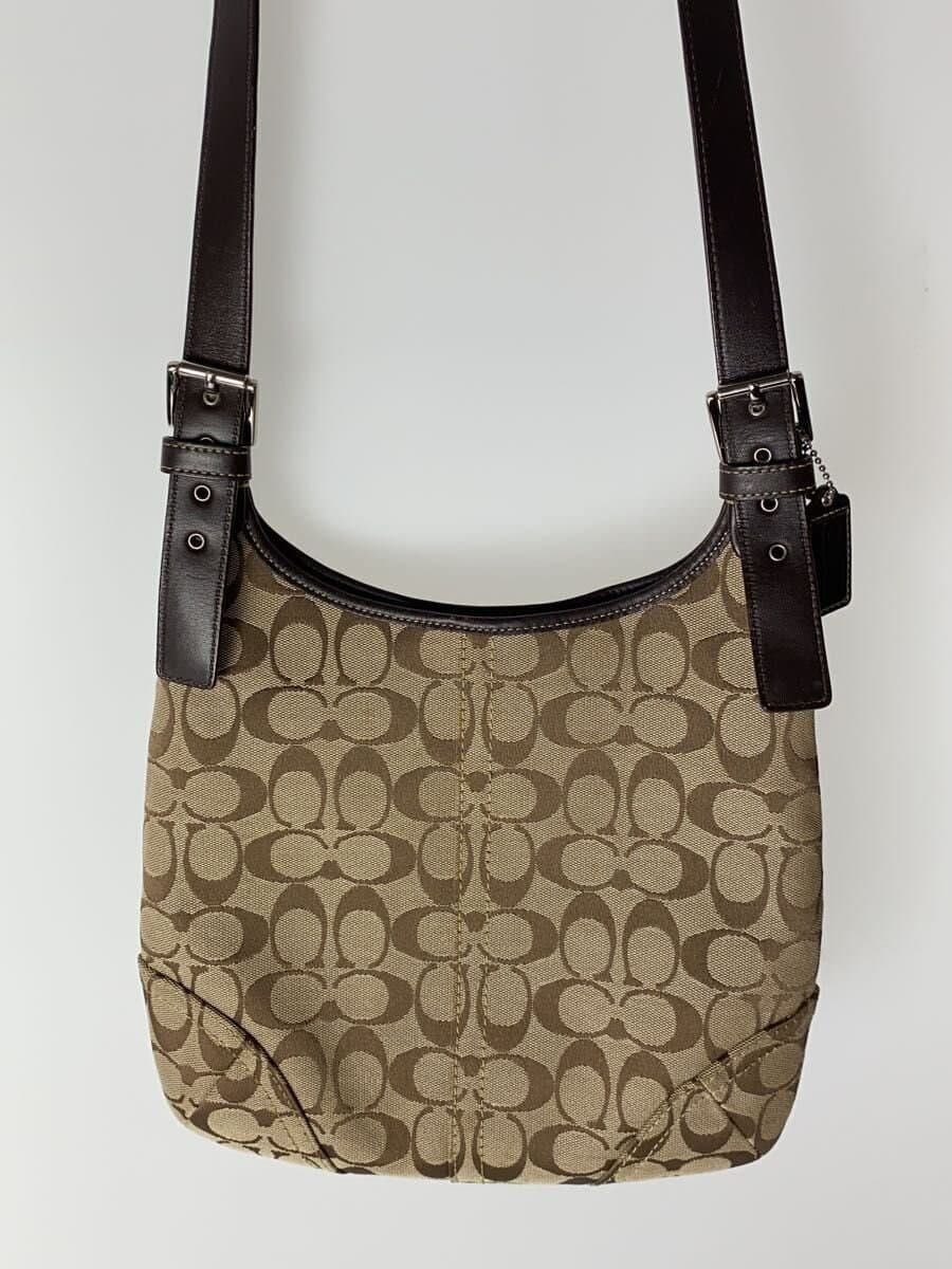 COACH Shoulder Bag Canvas BEG All Over Pattern F12992 3