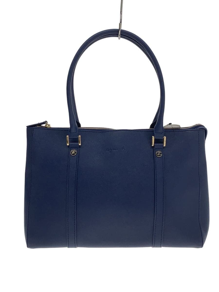 agnes b VOYAGE Handbag NVY Solid CR11S-06
