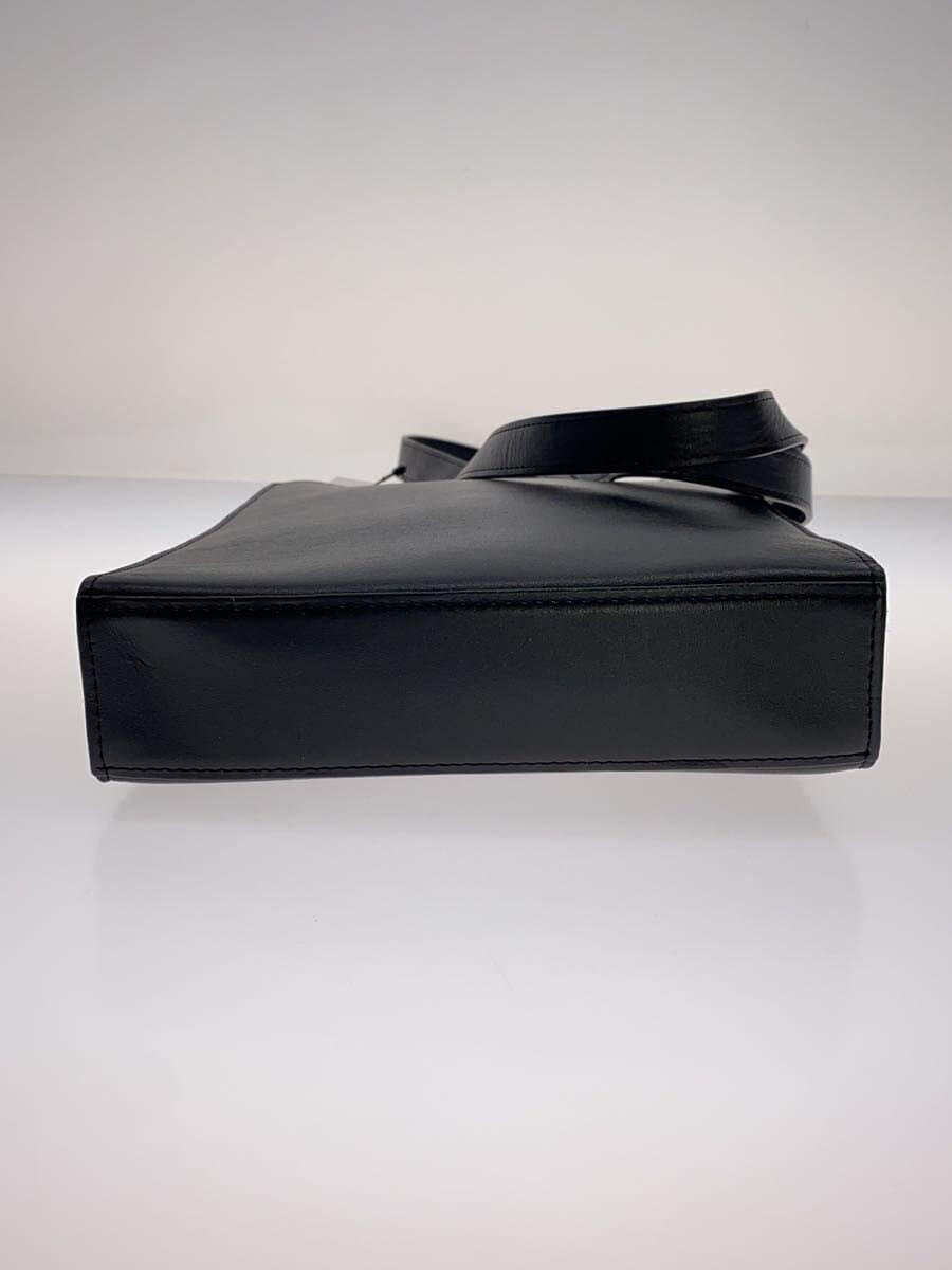 SOPHNET. Shoulder Bag Leather Black Plain 4