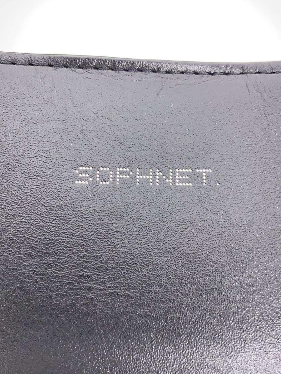 SOPHNET. Shoulder Bag Leather Black Plain 5