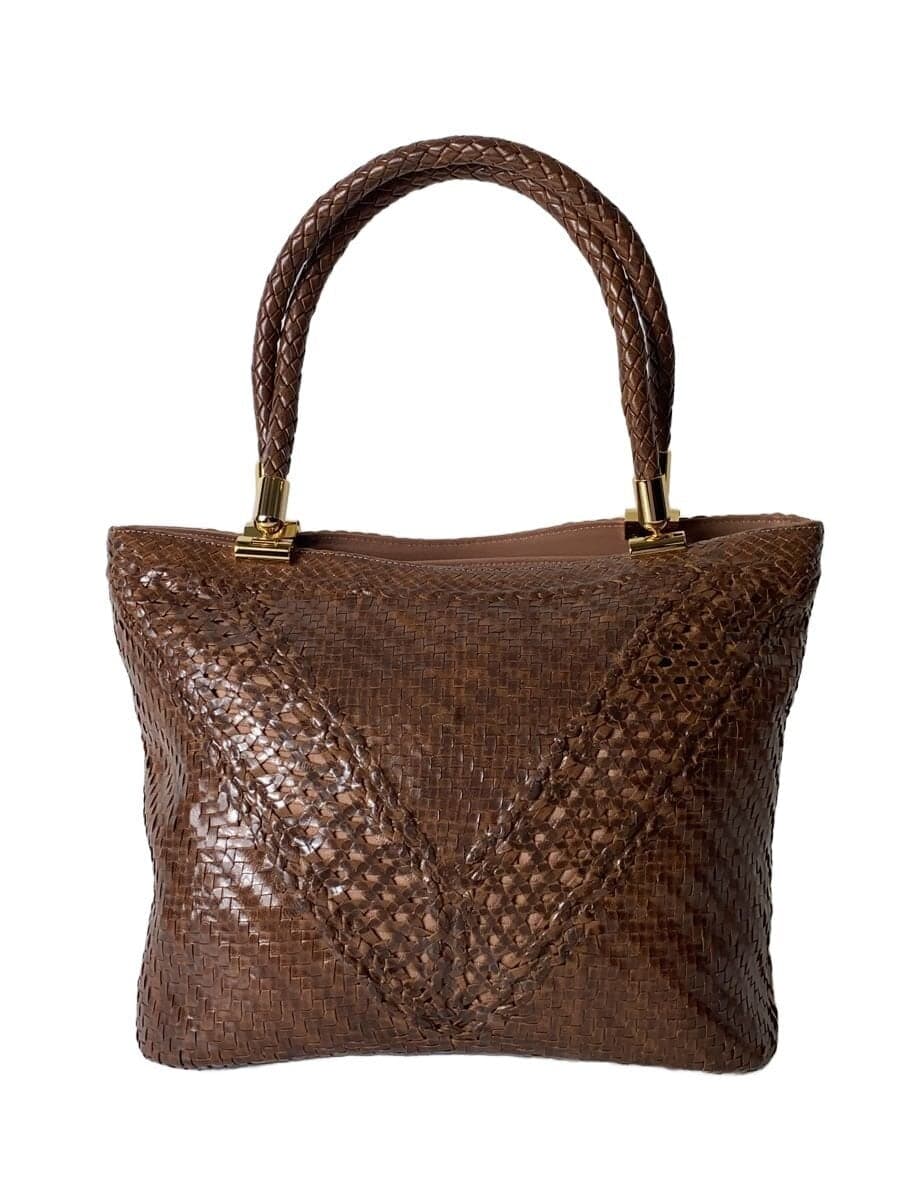 GINZA Kanematsu Tote Bag Leather BRW