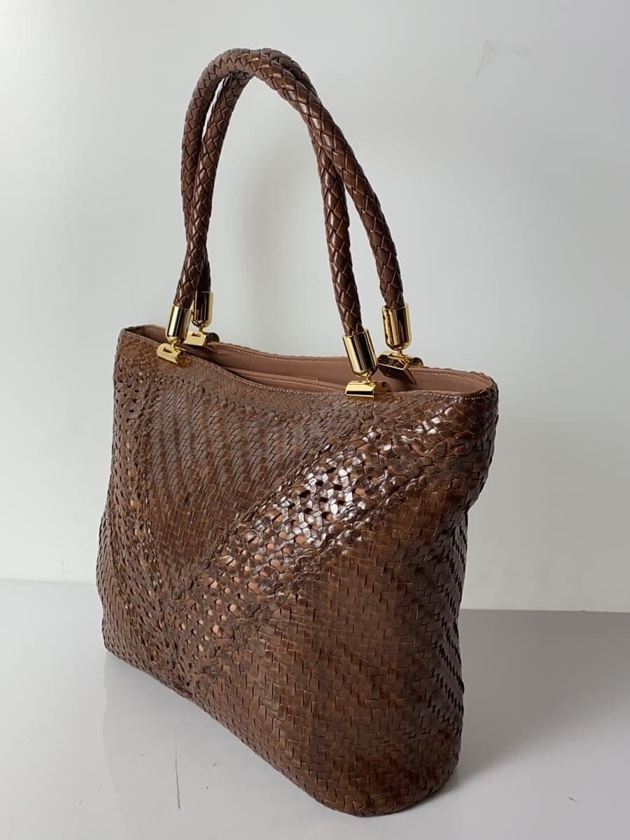 GINZA Kanematsu Tote Bag Leather BRW 2