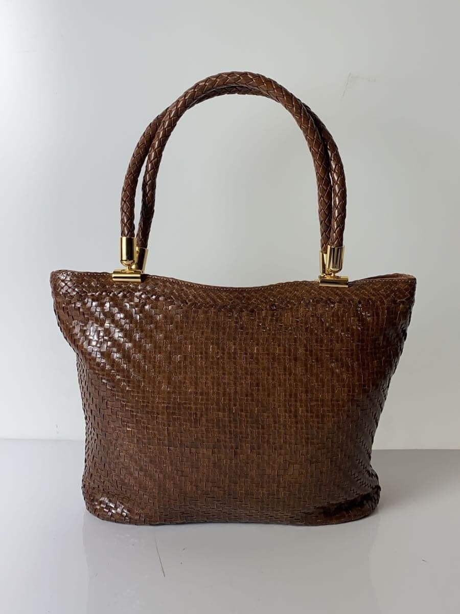 GINZA Kanematsu Tote Bag Leather BRW 3