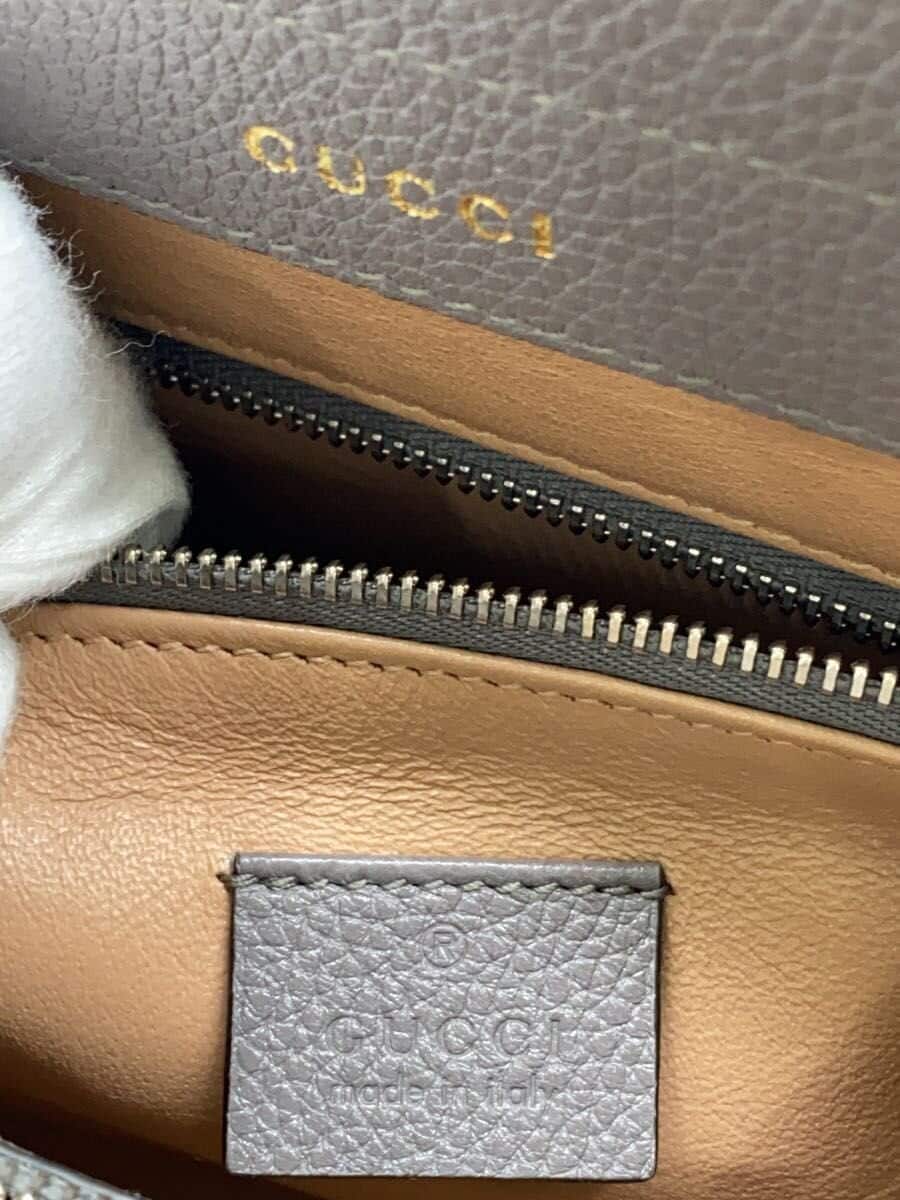 GUCCI Small Top Handle Bag Zumi Leather GRY 569712 1B90X 1275 5